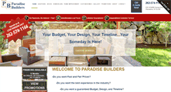 Desktop Screenshot of paradisebuilders.biz