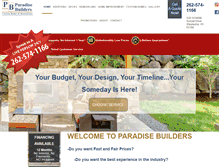 Tablet Screenshot of paradisebuilders.biz